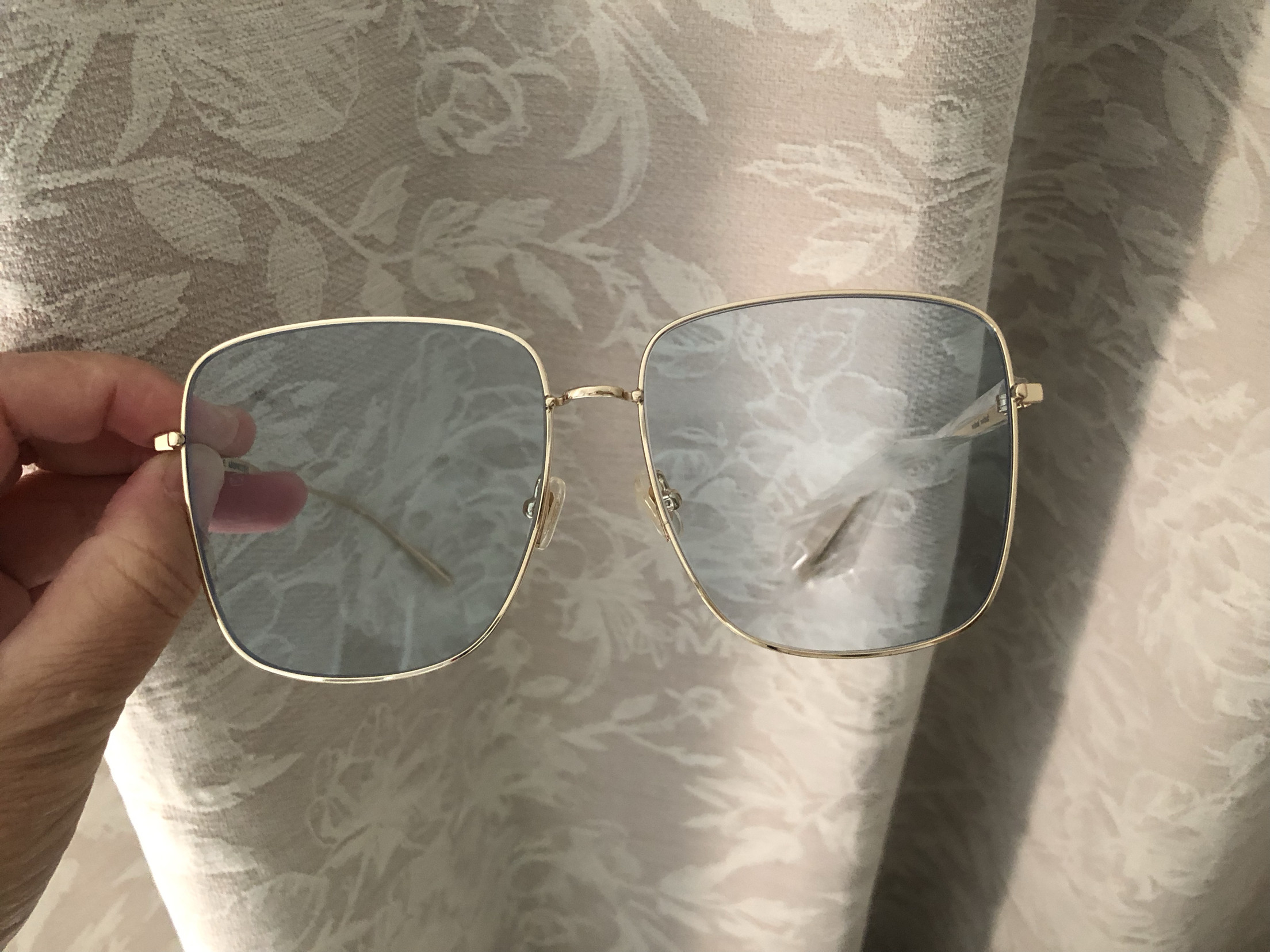 外贸出口原单超大框蓝色镜片男女太阳眼镜墨镜带标实拍质量超好