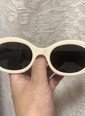 高端货米黄色精致小框女太阳眼镜墨镜实拍意大利进口板材制造带标