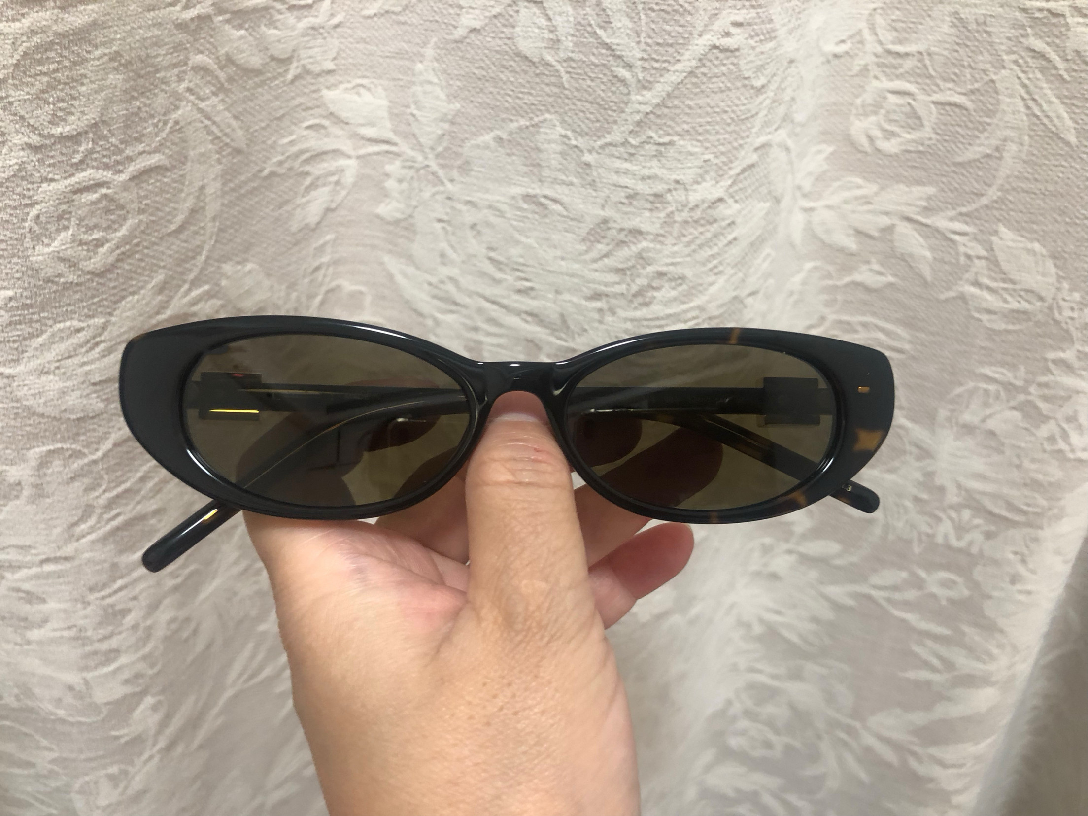 意大利进口板材女太阳眼镜墨镜玳瑁色猫眼实拍质量超好扁扁的精致