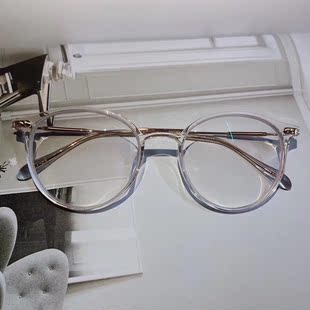 超轻 透明色 男女近视眼镜框架 实拍 纯原 椭圆不挑脸型140MM45高