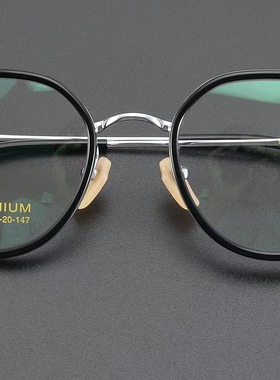 深圳制造专业配片黑色多边形男女近视眼镜框架质量超好47-21-147