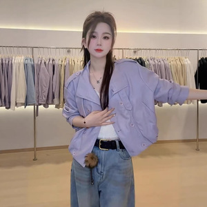 休闲时尚皮衣外套女短款机车服2026春秋季新款宽松显瘦pu夹克上衣