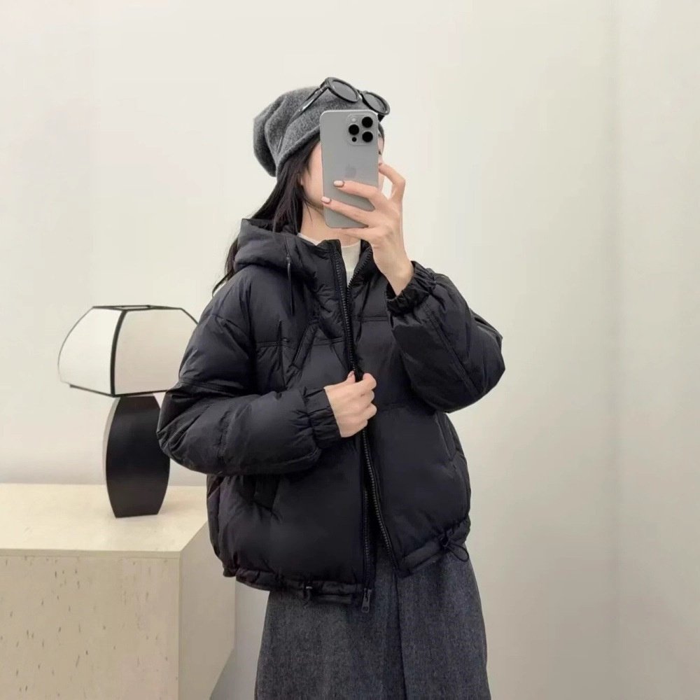 韩版时尚连帽羽绒服女2025冬季新款时尚百搭洋气宽松减龄保暖外套