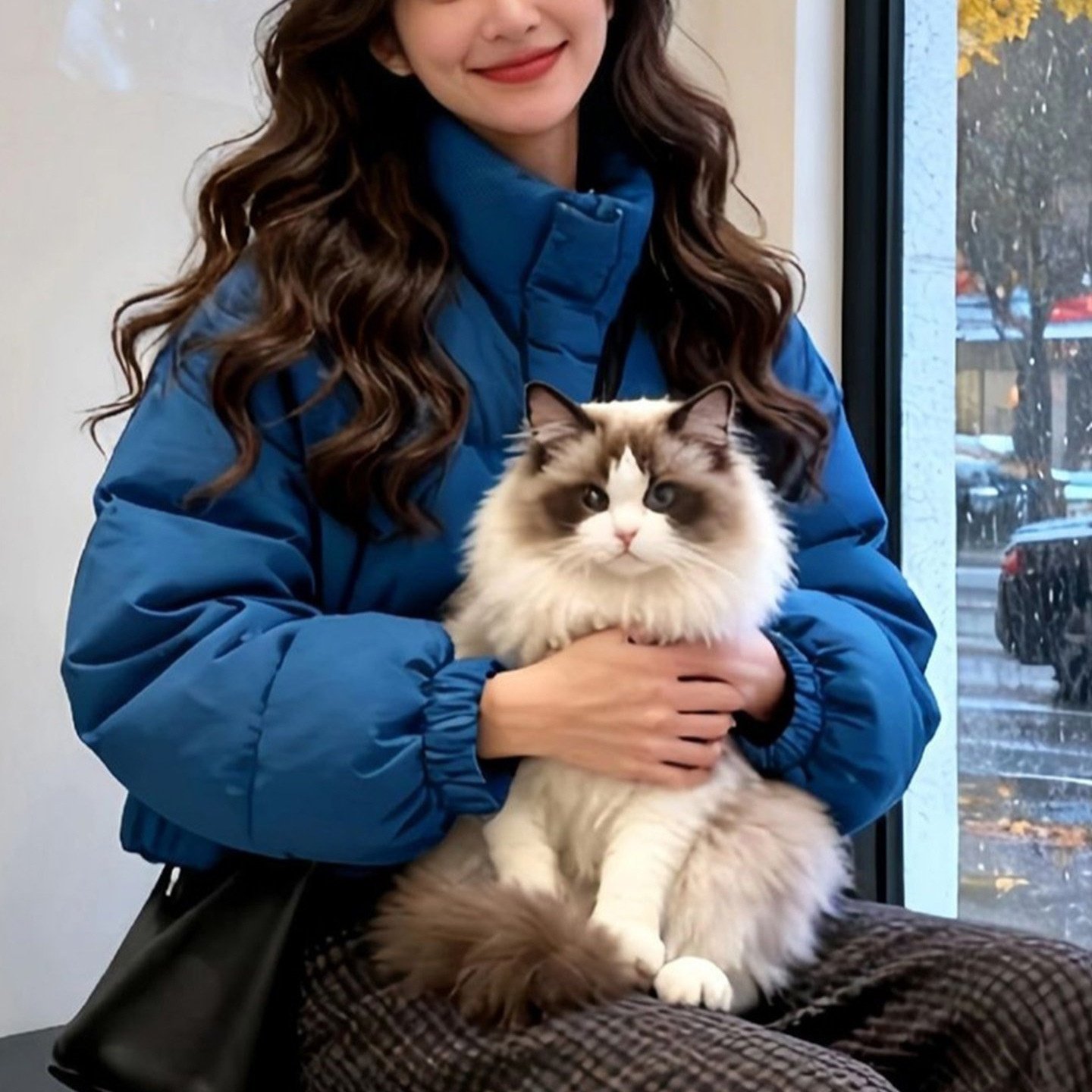 蓝色立领短款面包服轻薄保暖棉衣棉袄外套2026冬季新款百搭棉服女,女装/女士精品,棉衣/棉服,淘宝优惠券,粉丝福利购,淘宝优惠卷