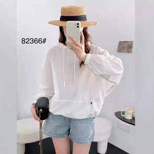 衬衣学院风外套亲肤时尚 女连帽套头宽松休闲韩版 衬衫 24年秋款