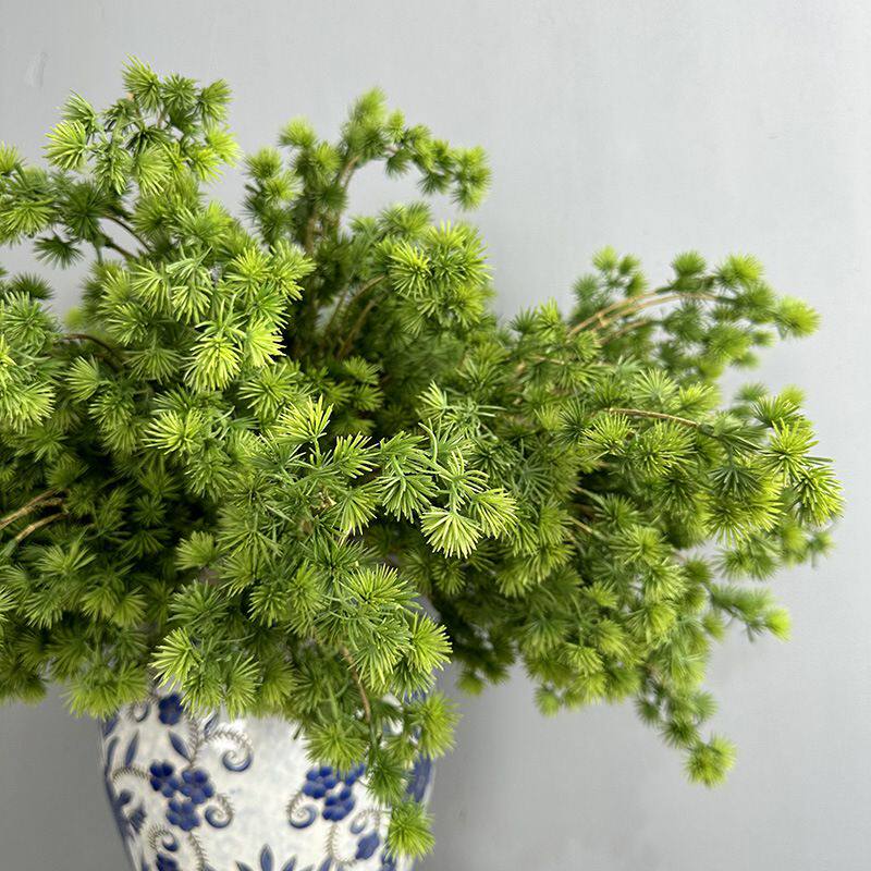 仿真蓬莱松 崖柏 松枝 中式花艺设计 现代仿真花束 商务花艺设计