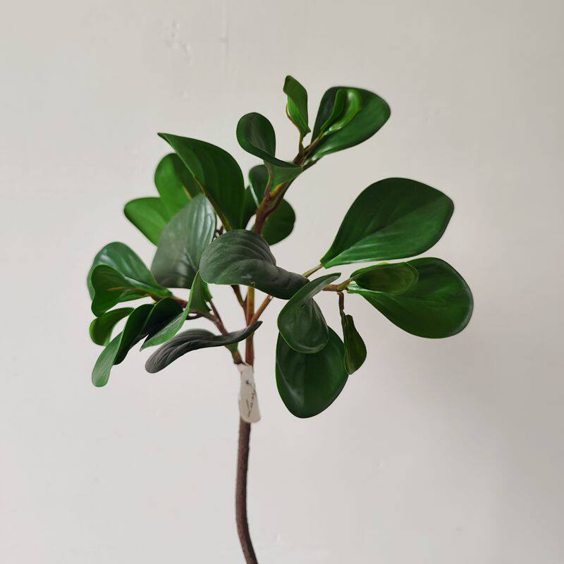 新款软装手感高档绿色叶子豆瓣叶仿真花假花客厅搭配绿植仿真植物