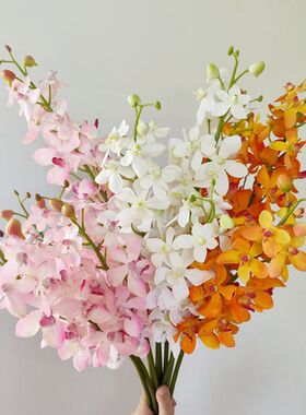 靓兰花室内中国插花枝粉色手感1