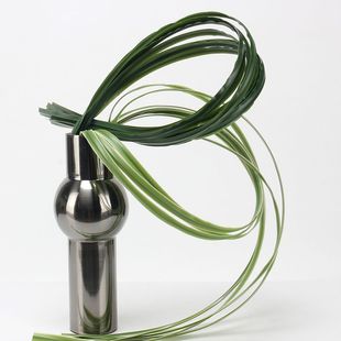 新款钢草线条造型草婚庆花艺设计 仿真植物插花配材软胶叶片插花