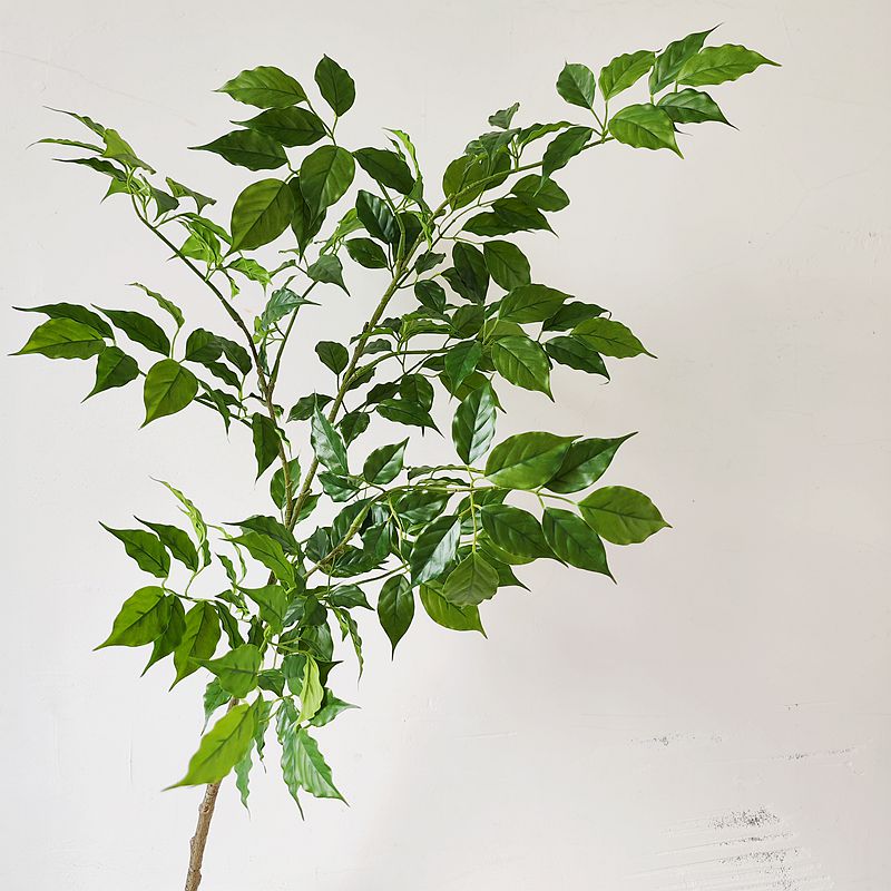 仿真绿植假花漆木树叶长枝紫藤叶落地客厅装饰花卉北欧香椿树叶摆