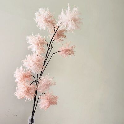 靓海胆样板房中国毛球枝粉花艺1