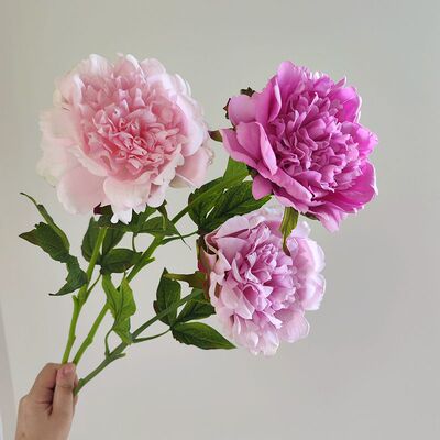 高品质欧式仿真花手感保湿牡丹花芍药花家居餐桌装饰摆花摄影道具