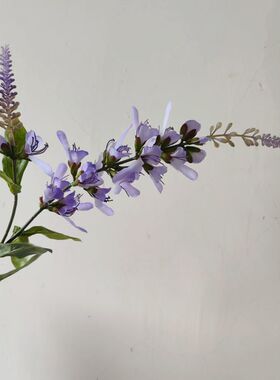 新款紫色薰衣草 仿真花鼠尾花绢布假花婚庆造景装饰插花手捧配材