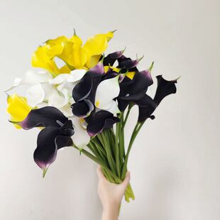 大马蹄莲仿真花单支海芋EVA小众花材家居软装中式婚礼手感马蹄莲