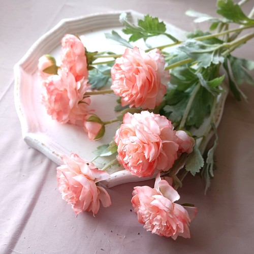 北欧【英国小露莲】假花洋牡丹贵妃陆莲茶花 植毛仿真花北欧假花 - 封面