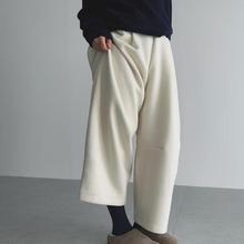 韩货GLOG2025冬季新款羊毛呢立体质感高品质九分裤弯刀裤PT727