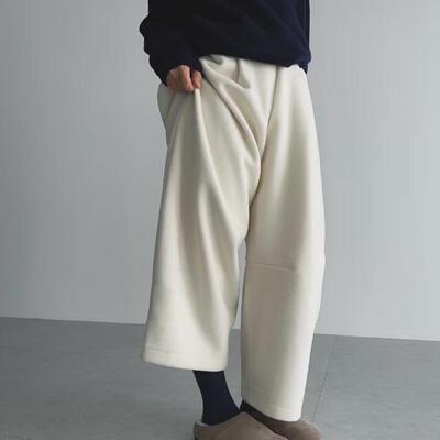 松紧腰韩系GLOG九分弯刀裤女裤