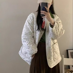 冬季上新蛋卷家omelet韩系设计正反面穿波点棉服保暖外套24459