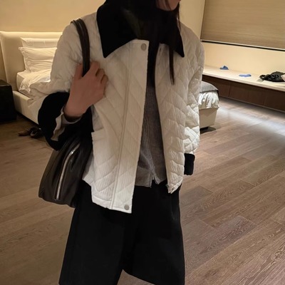 aboutmoon2025冬季菱格棉服女