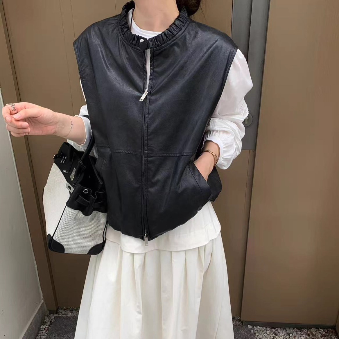 9roove九禾2025秋季立领马甲女