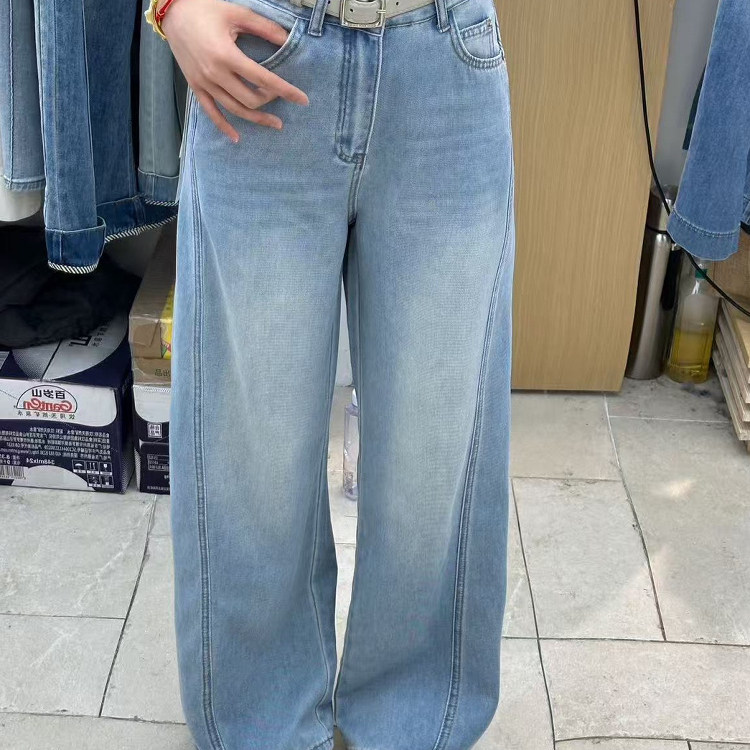 恒木子2025夏季新款爆款直筒弯刀裤高腰显瘦阔腿裤牛仔裤女3259,女装/女士精品,休闲裤,淘宝优惠券,粉丝福利购,淘宝优惠卷