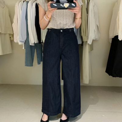 overrich2025夏季纯棉牛仔裤女