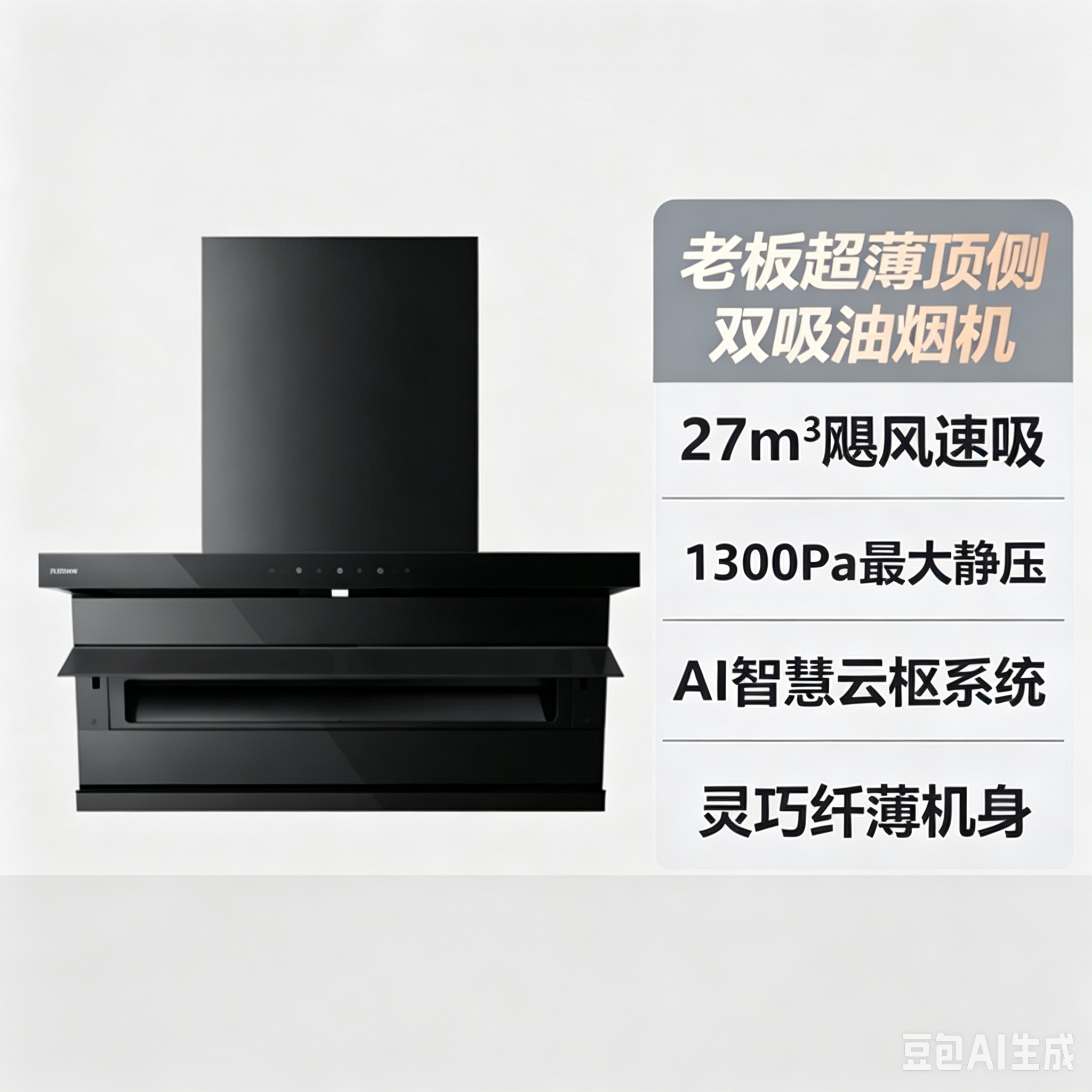 顶侧双吸抽油烟机家用