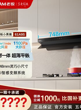 老板61A9S油烟机超薄平嵌大吸力