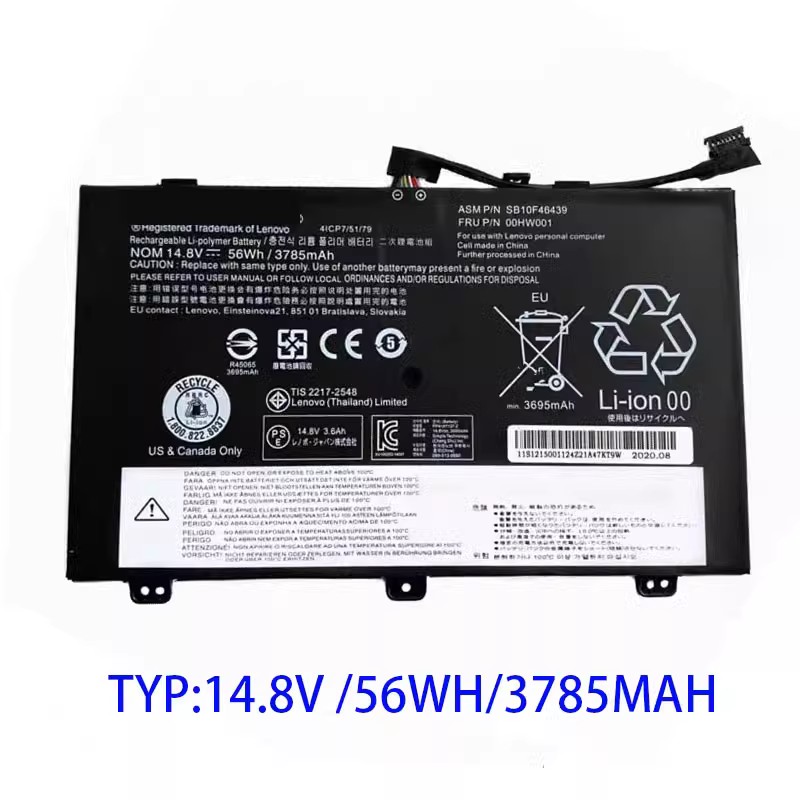 适用联想00HW001笔记本电池