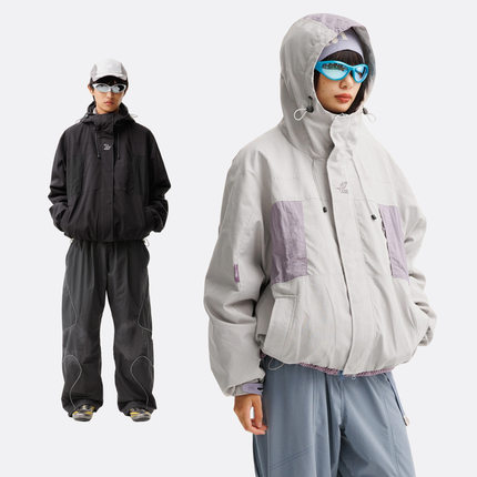 BRAVE FLYING尼龙山系防风防水多口袋男女登山服外套运动耐磨机能