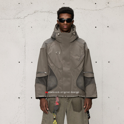 潮牌FD25冬季新款加厚连帽羽绒服