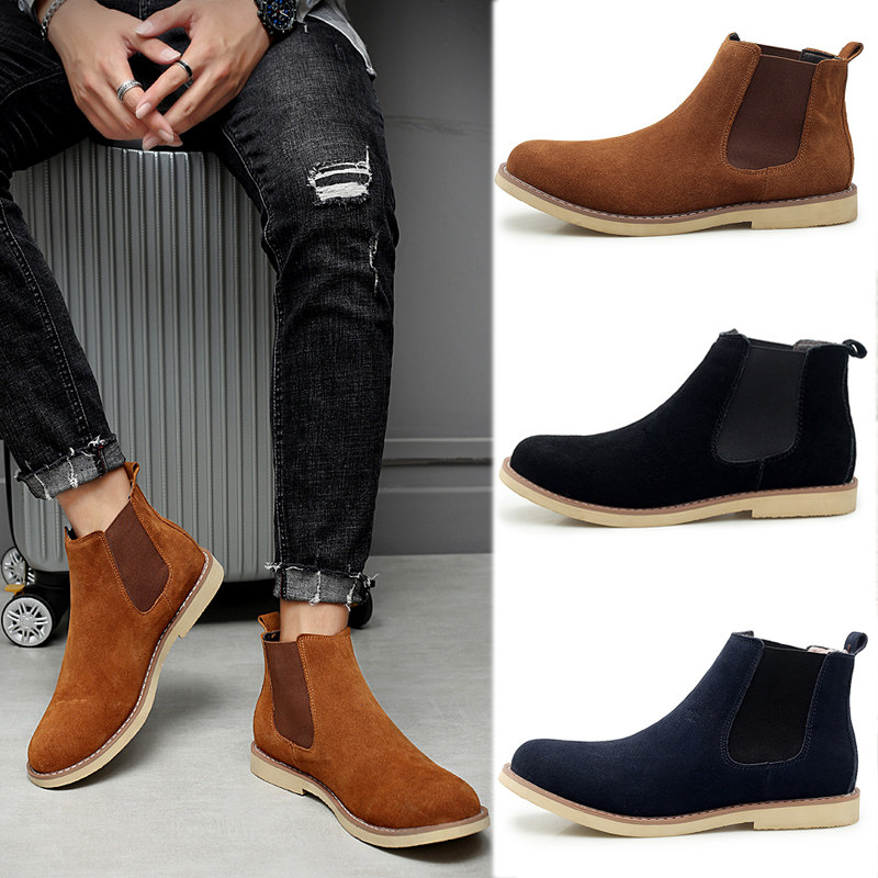 切尔西靴男士37码鞋子高帮英伦风马丁靴韩版百搭中帮短靴子潮男靴|ruв категории Мужская обувь, 靴子, 切尔西靴 - от Buy2taobao.com для оказания профессиональной услуги покупки агента Taobao