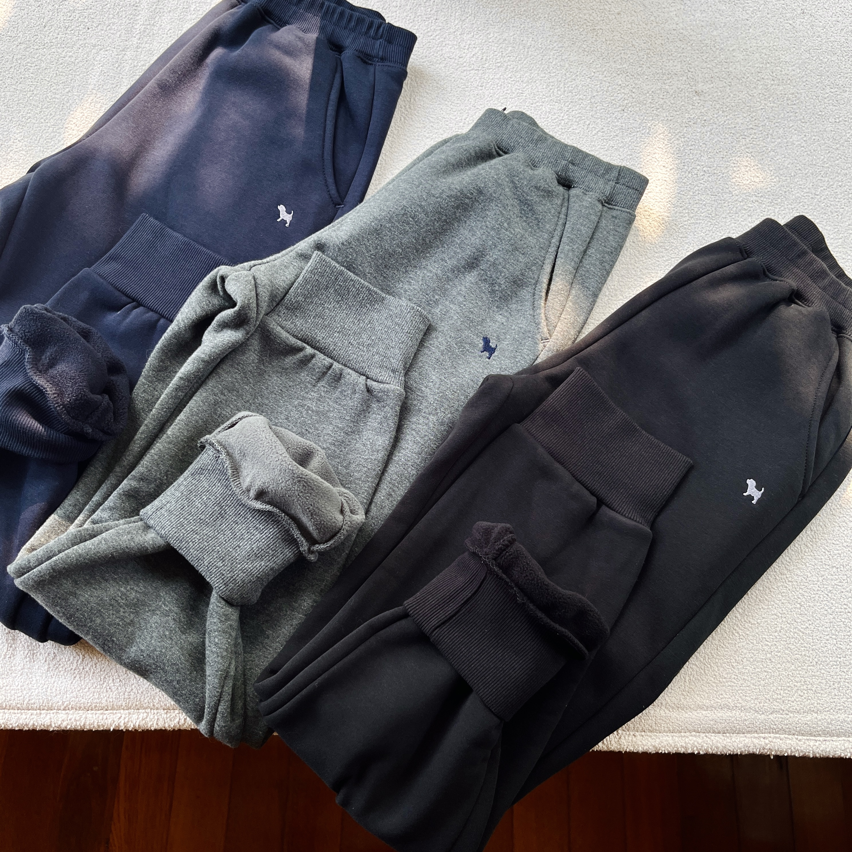 秋冬款一体绒男童女童秋冬加绒加厚摇粒绒四面弹针织休闲运动长裤