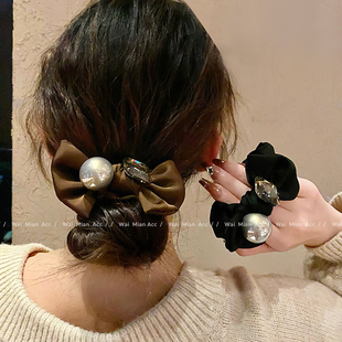 2025新款高端水晶大肠发圈女发绳皮圈头绳丸子头扎头发皮筋发饰品