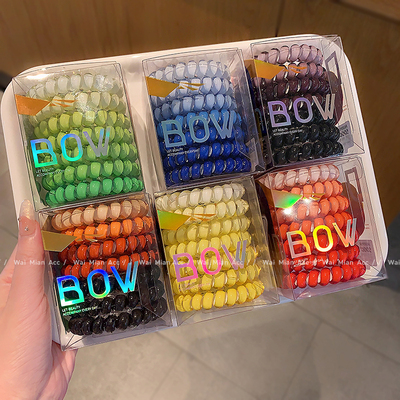 新款红色渐变发圈日韩盒装简约