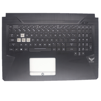 适用华硕ASUS飞行堡垒 6代7代 FX705带白色水晶帽键盘 带C壳 一体