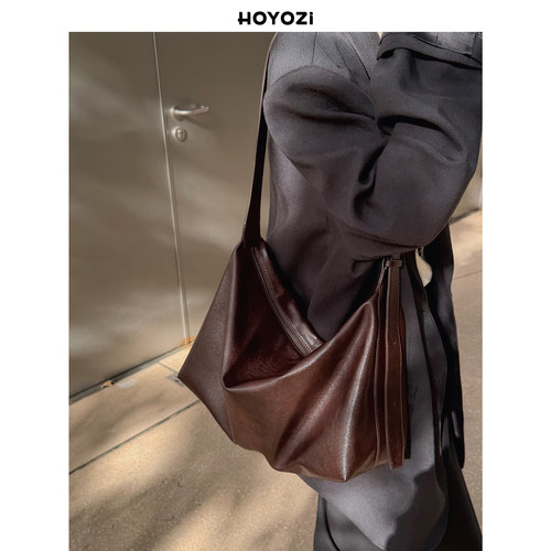 【小优家包包】HOYOZI慵懒感通勤托特包包高级感轻奢小众斜挎包
