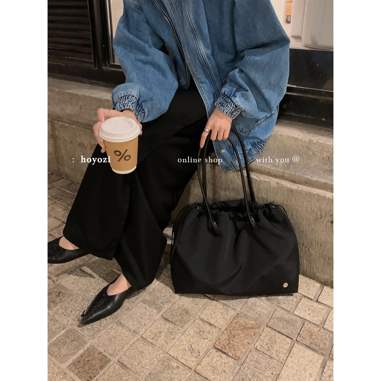 【小优家包包】HOYOZI托特包 尼龙单肩帆布袋大包包女式2025秋