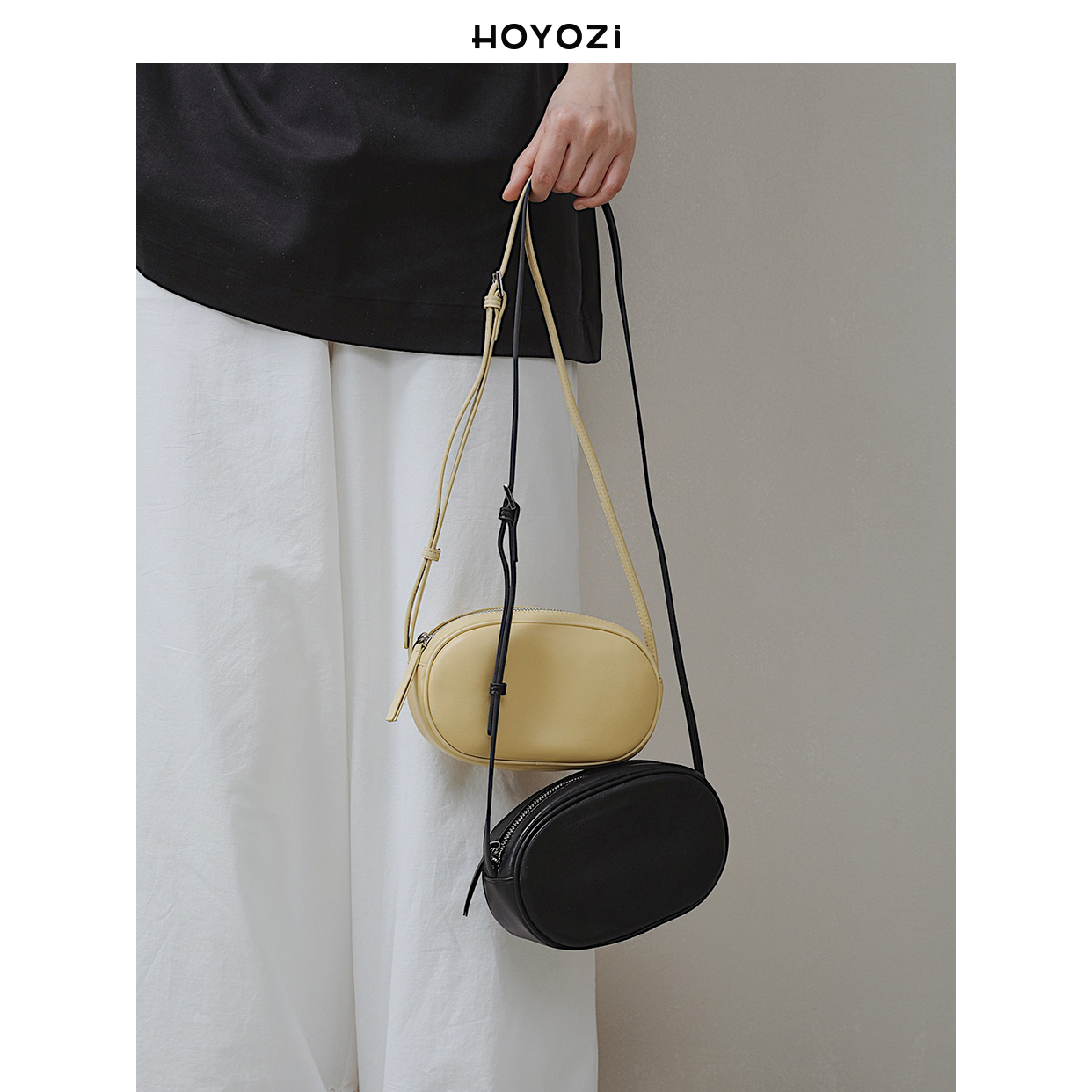 【小优家包包】HOYOZI真皮小圆饼手机包包女式2025新款斜挎高级感