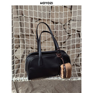 新品 2025 HOYOZI头层牛皮通勤托特包 小优家包包