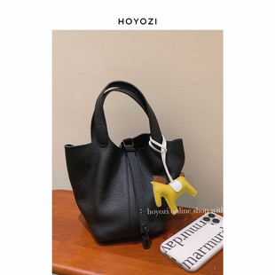 【小优家包包】高定真皮黑武士菜篮子2026新款高级感包包女手提包