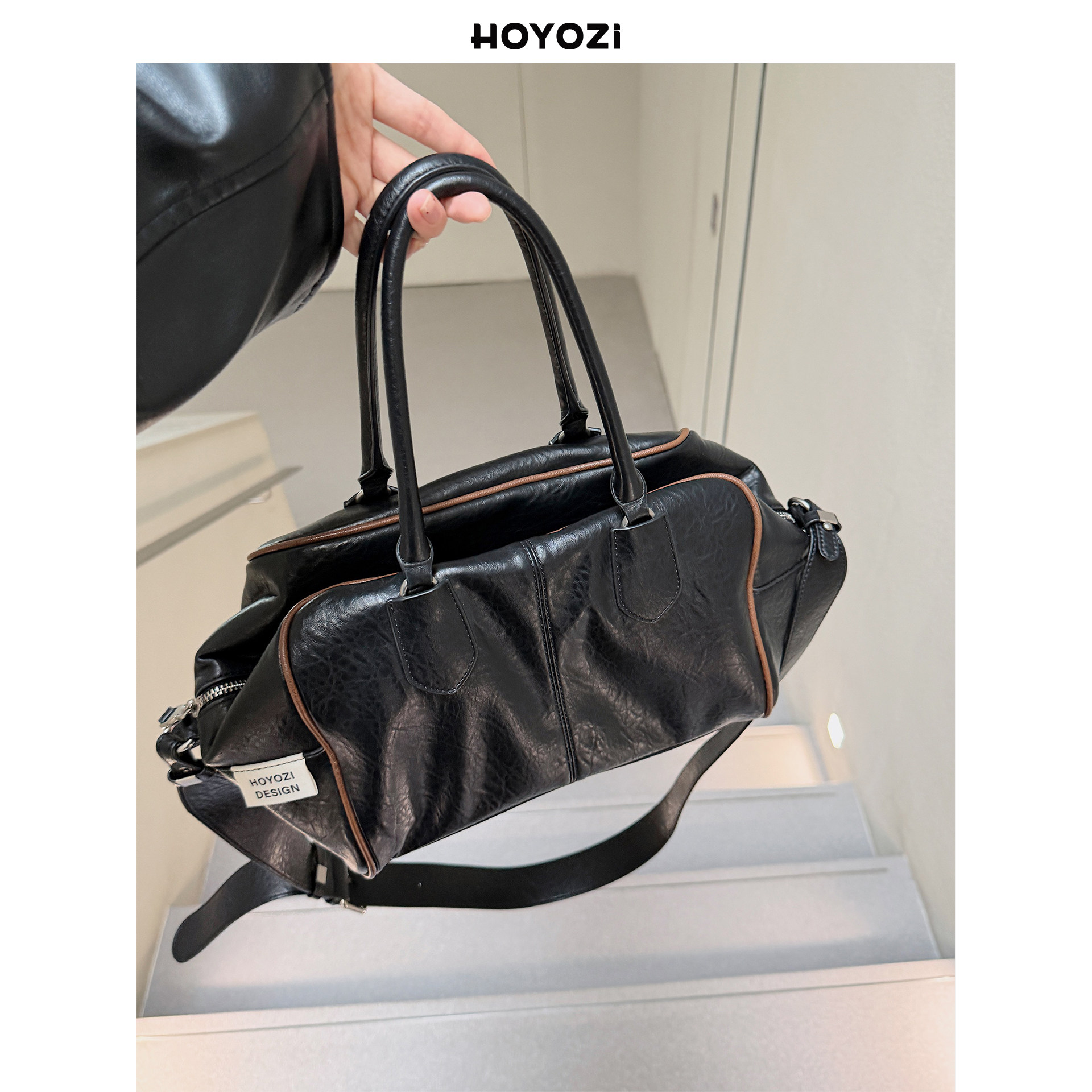 【小优家包包】HOYOZI通勤手提单肩包包女式2025新款大容量托特包,箱包皮具/热销女包/男包,托特包,淘宝优惠券,粉丝福利购,淘宝优惠卷