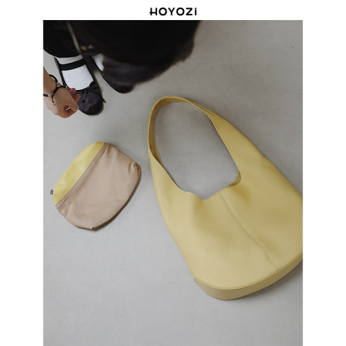 【小优家包包】HOYOZI头层牛皮大容量腋下包包女式2026新款单肩包
