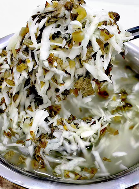 芥疙瘩酸菜浆水菜山西老黄菜大缸老传统腌制下酒菜泡菜