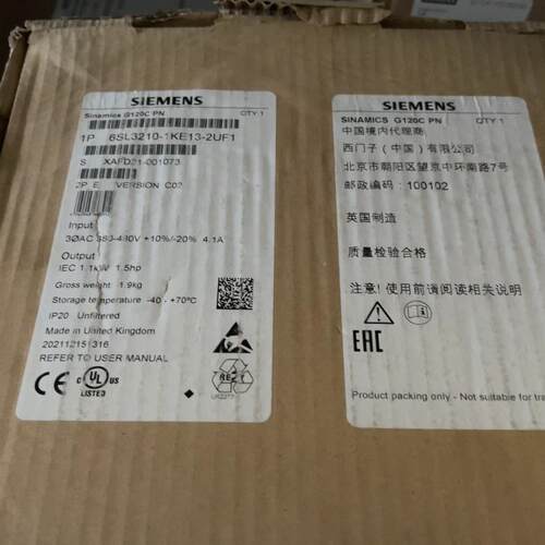 6SL3210-1KE13-2UF1 G120C PN变频器 1.1kW工控功率模块议价维修