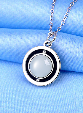 会发光时尚风项链吊坠纯银同款