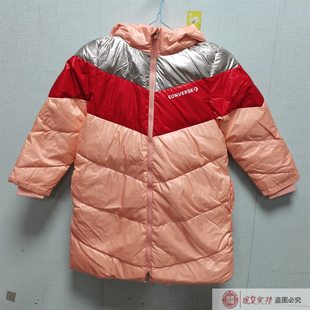 002 冬季 保暖防风连帽羽绒服CV942069PS 长款 CONVERSE匡威正品 童装