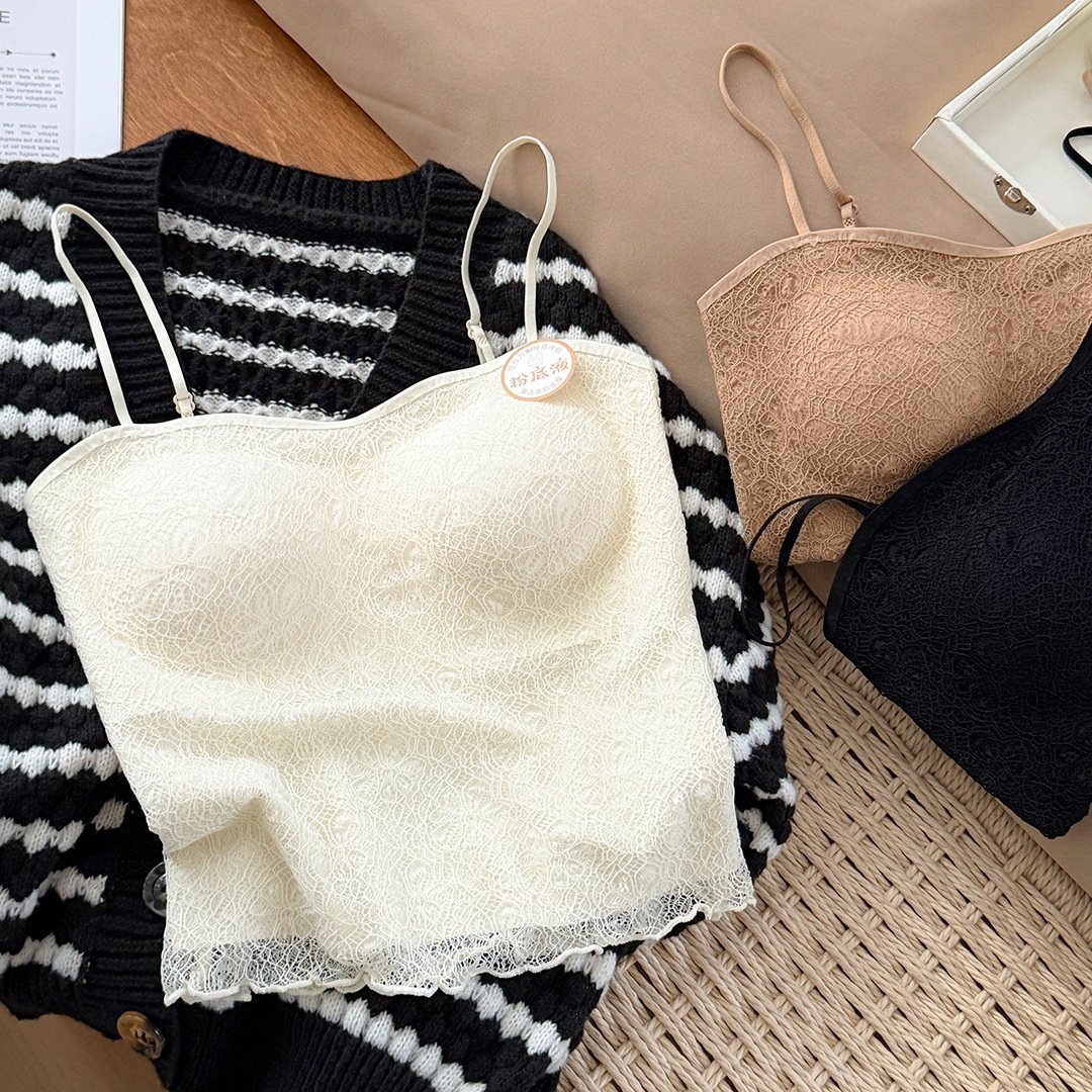 泡泡花面小心机细吊带内衣女小胸聚拢带胸垫美背内搭背心文胸打底,女士内衣/男士内衣/家居服,少女文胸,淘宝优惠券,粉丝福利购,淘宝优惠卷