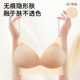 粉底液隐形大露背内衣女薄款 特调肤色小胸聚拢交叉美背文胸罩