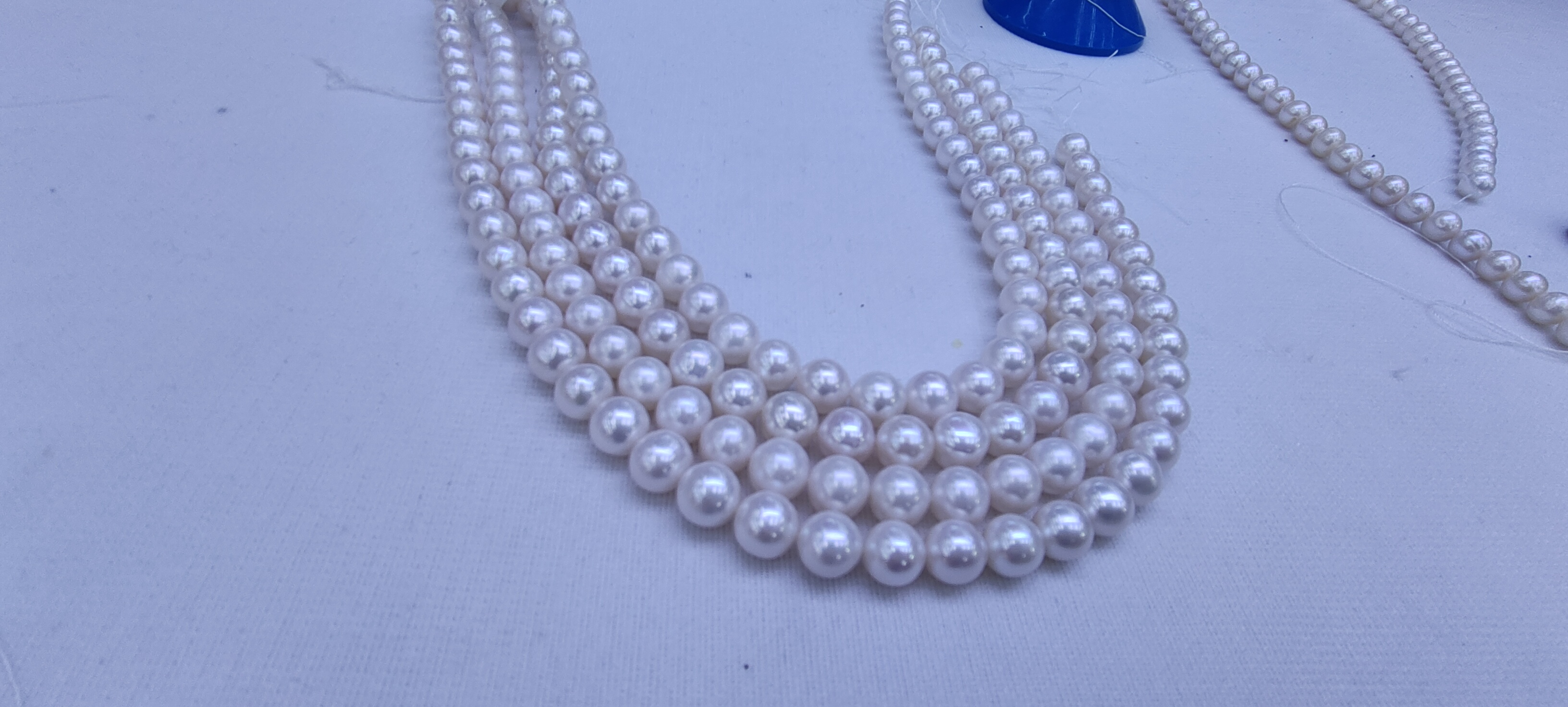 天然淡水无核珍珠项链女款10-11mm近圆项链